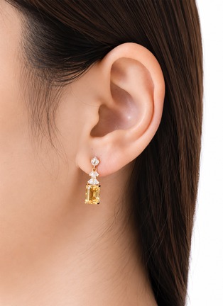 Detail View - Click To Enlarge - HEALORA - Solar Fragments Citrine Earrings
