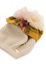 Detail View - Click To Enlarge - CA4LA - Ballon Tulle Trim Knit Beanie