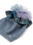 Detail View - Click To Enlarge - CA4LA - Ballon Tulle Trim Knit Beanie