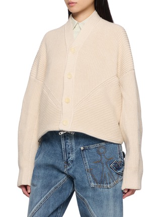 Detail View - Click To Enlarge - BEAUTIFUL PEOPLE - Double End Collar Zip Up Knit Sweater