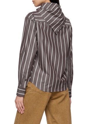 Back View - Click To Enlarge - BEAUTIFUL PEOPLE - Scarf Neck Striped Shirt