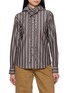 BEAUTIFUL PEOPLE Scarf Neck Striped Shirt
