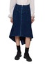 Main View - Click To Enlarge - BEAUTIFUL PEOPLE - Double End Asymmetrical Panelled Draped Hem Cotton Denim Skirt
