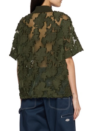 Back View - Click To Enlarge - BEAUTIFUL PEOPLE - Floral Jacquard Polo Shirt