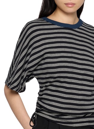  - BEAUTIFUL PEOPLE - Miller Double Neck Striped Convertible T-Shirt