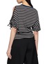 Back View - Click To Enlarge - BEAUTIFUL PEOPLE - Miller Double Neck Striped Convertible T-Shirt