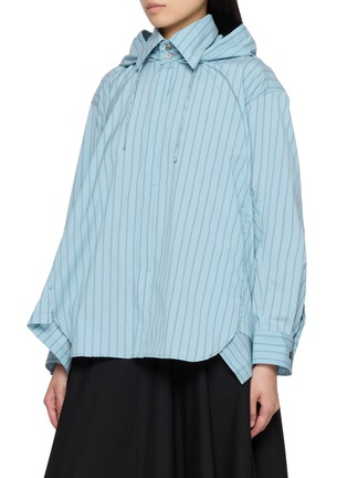 Detail View - Click To Enlarge - BEAUTIFUL PEOPLE - Double End Stretch Stripe Hooded Shirt