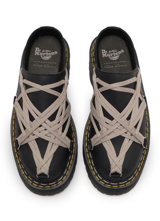 Detail View - Click To Enlarge - RICK OWENS  - X Dr. Martens Quad Sole Megalace Leather Mules
