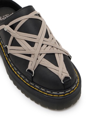 Detail View - Click To Enlarge - RICK OWENS  - X Dr. Martens Quad Sole Megalace Leather Mules