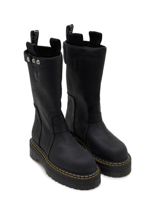 Detail View - Click To Enlarge - RICK OWENS  - X Dr. Martens Quad Sole Pull On Leather Boots