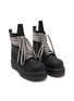 Detail View - Click To Enlarge - RICK OWENS  - X Dr. Martens Quad Sole Steel Toe Leather Boots