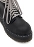 Detail View - Click To Enlarge - RICK OWENS  - X Dr. Martens Quad Sole Steel Toe Leather Boots