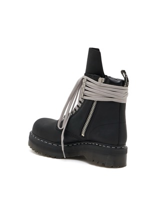  - RICK OWENS  - X Dr. Martens Quad Sole Steel Toe Leather Boots