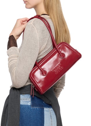 Figure View - Click To Enlarge - MARGESHERWOOD - Soft Boston EW Glossy Leather Shoulder Bag