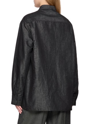 Back View - Click To Enlarge - GIA STUDIOS - Lewis Denim Button Up Shirt