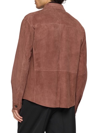 Back View - Click To Enlarge - 1972 DESA - Patch Pocket Suede Leather Shirt Jacket