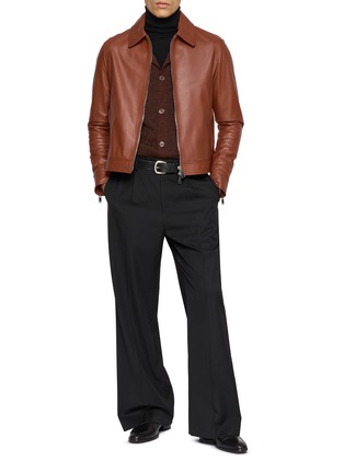 Figure View - Click To Enlarge - 1972 DESA - Fitted Leather Blouson Jacket