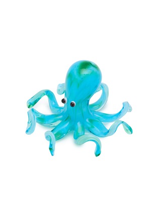 Detail View - Click To Enlarge - CASA BONITA - Small Blue Octopus Glass Figurine