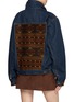 Back View - Click To Enlarge - MAISON BADIGO - Aztec Patchwork Denim Jacket