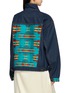 Back View - Click To Enlarge - MAISON BADIGO - Aztec Patchwork Dark Wash Denim Jacket