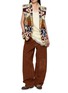 Figure View - Click To Enlarge - MAISON BADIGO - Embroidered Aztec Gilet