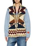 MAISON BADIGO Aztec Body Light Wash Denim Jacket