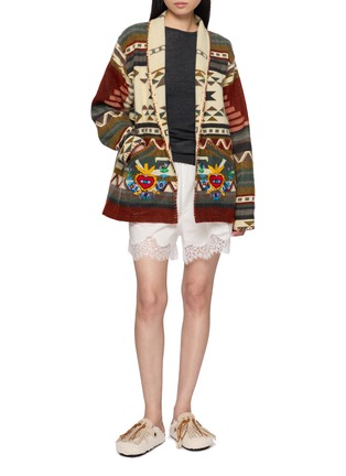 Figure View - Click To Enlarge - MAISON BADIGO - Embroidered Aztec Jacket