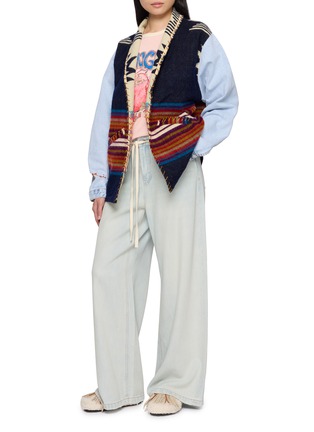 Figure View - Click To Enlarge - MAISON BADIGO - Aztec Body Denim Jacket