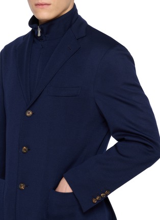  - ELEVENTY - Detachable Bib Wool Blazer