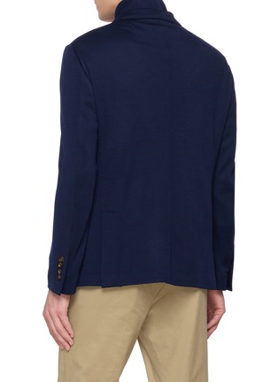 Back View - Click To Enlarge - ELEVENTY - Detachable Bib Wool Blazer