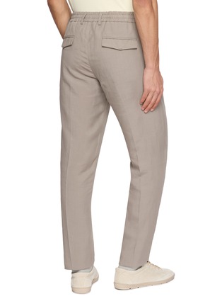 Back View - Click To Enlarge - ELEVENTY - Single Pleat Drawstring Jogger Pants