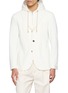 ELEVENTY Detachable Hooded Bib Piqué Blazer