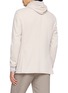 Back View - Click To Enlarge - ELEVENTY - Detachable Hooded Bib Jersey Sleeve Cotton Blazer
