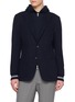 ELEVENTY Detachable Hooded Bib Cotton Blazer