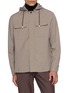 ELEVENTY Detachable Hood Shirt Jacket
