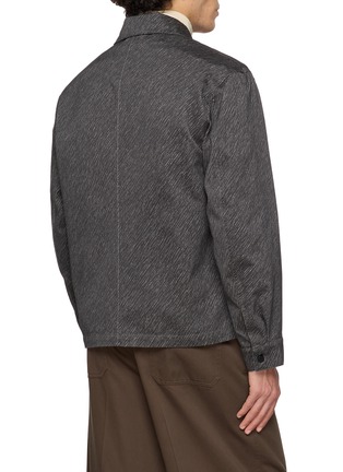 Back View - Click To Enlarge - LEMAIRE - Diagonal Printed Cotton Workwear Overshirt