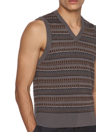  - LEMAIRE - Jacquard V-Neck Knit Vest