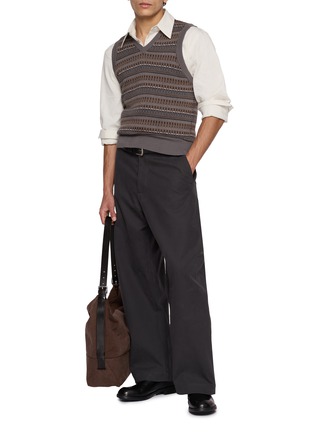 Figure View - Click To Enlarge - LEMAIRE - Jacquard V-Neck Knit Vest