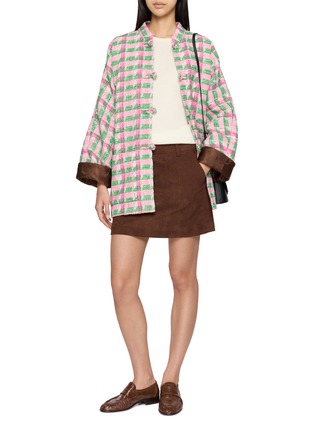 Figure View - Click To Enlarge - EQUIL - Reversible Button Front Tweed Shirt
