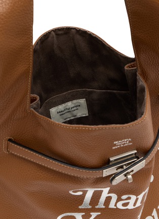 Detail View - Click To Enlarge - BEAUTIFUL PEOPLE - XL Printed Shrink Leather Market Bag