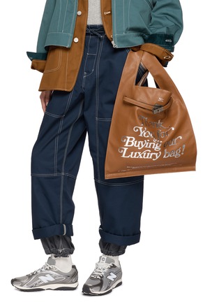 Figure View - Click To Enlarge - BEAUTIFUL PEOPLE - XL Printed Shrink Leather Market Bag