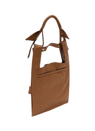 Detail View - Click To Enlarge - BEAUTIFUL PEOPLE - Extra Large Bandage Handle Shrink Leather Market Bag
