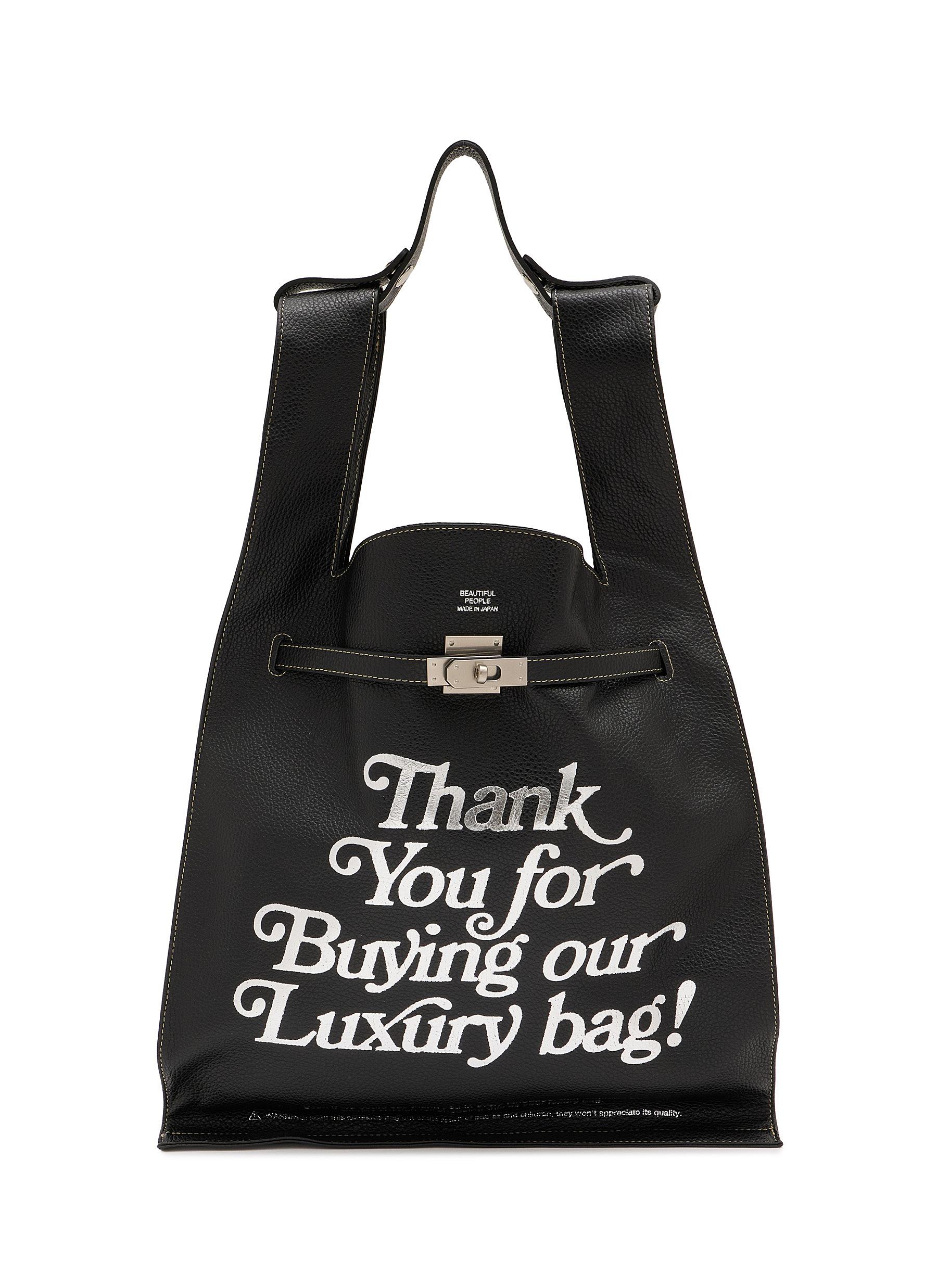 BEAUTIFUL PEOPLE | XL Printed Shrink Leather Market Bag | Women
