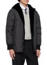 Detail View - Click To Enlarge - YVES SALOMON - Side Mink Fur Wool Blend Parka