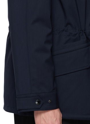  - YVES SALOMON - Side Mink Fur Wool Blend Parka