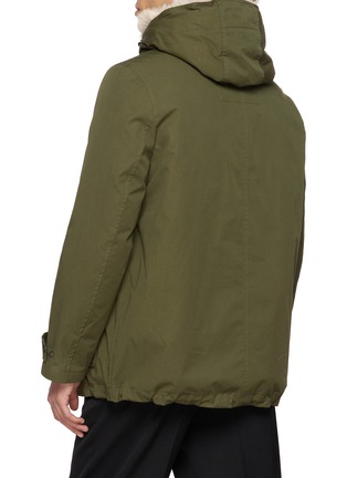 Back View - Click To Enlarge - YVES SALOMON - Fur Liner Hooded Parka Jacket