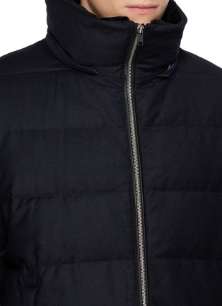 Detail View - Click To Enlarge - YVES SALOMON - Mink Collar Hooded Down Jacket