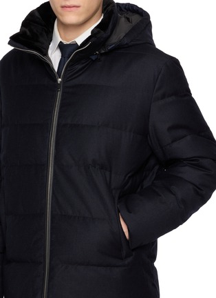  - YVES SALOMON - Mink Collar Hooded Down Jacket