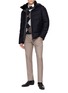 Figure View - Click To Enlarge - YVES SALOMON - Mink Collar Hooded Down Jacket