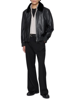 Figure View - Click To Enlarge - YVES SALOMON - Medium Leather Jacket